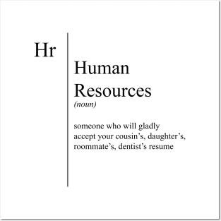 Funny Human Resources Definition Posters and Art